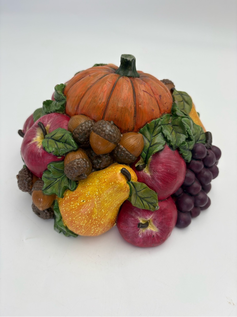 Russ Autumn Settings Handpainted Wax Sculpture - Red, Green, Yellow, Brown